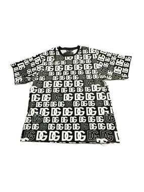 Buy Dolce & Gabbana Black T-shirt in All-over DG Print Cotton For Men Online